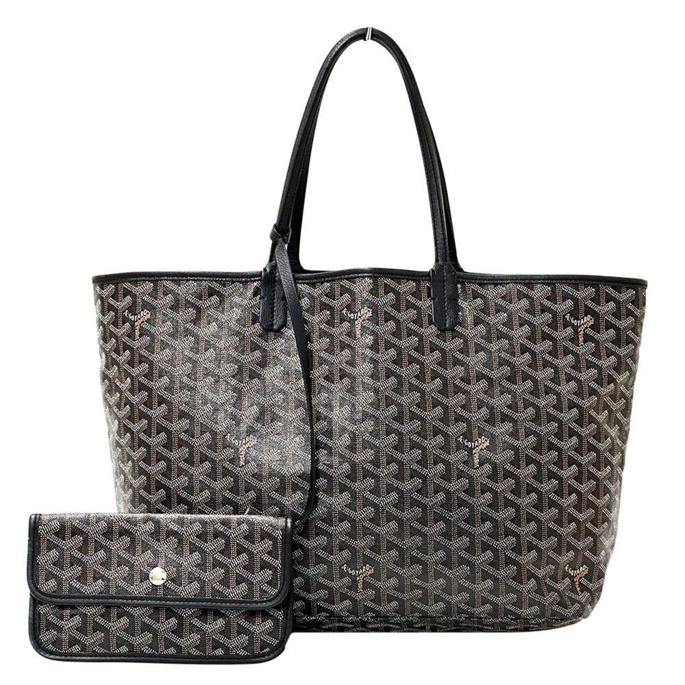 Goyard GOYARD Women's Handbag, Saint Louis PM Tote Bag, Coated Canvas, Black,...